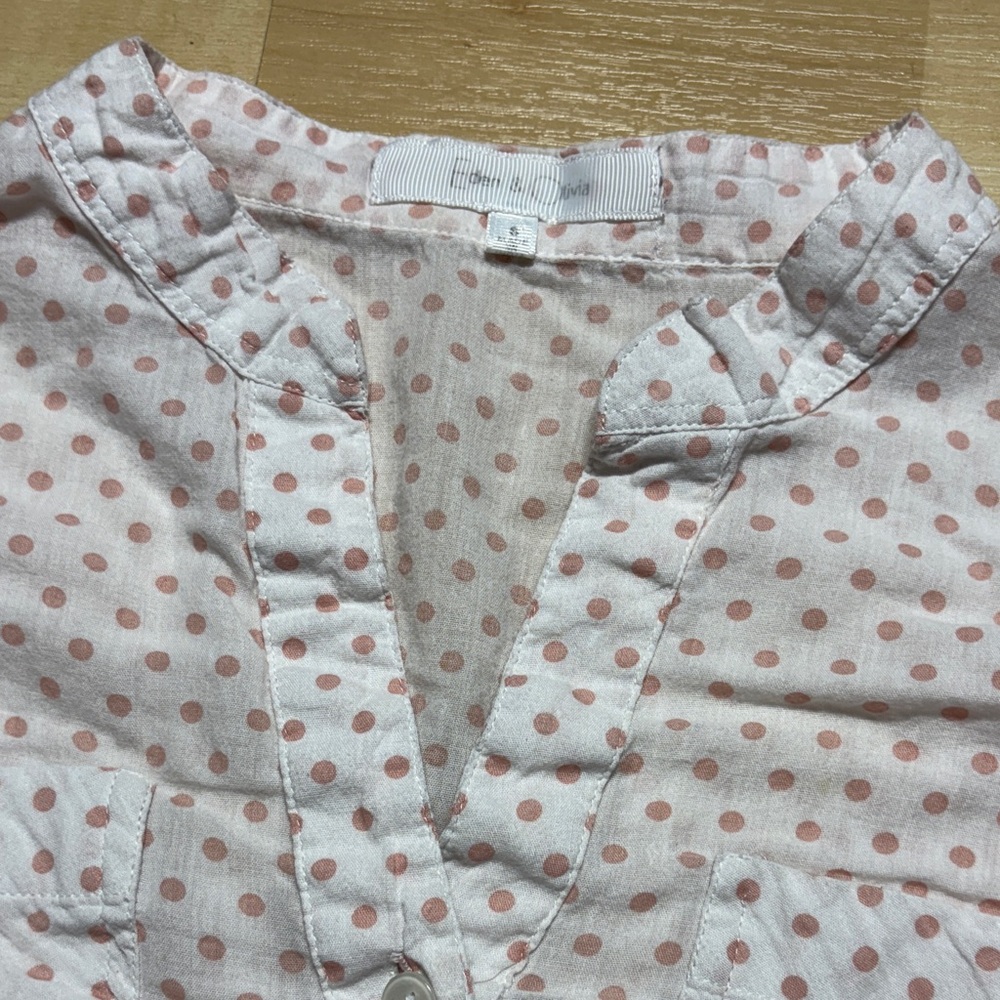 Eden & Olivia Pink Polka Dot Blouse - Picture 3 of 6